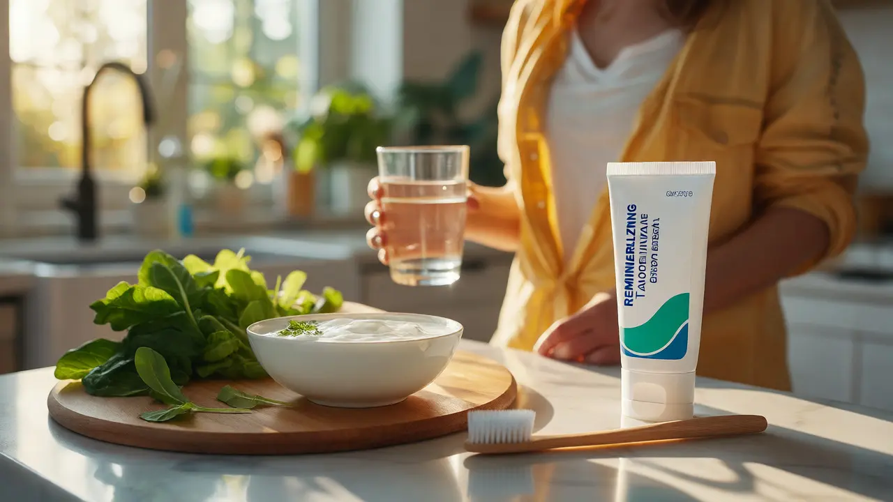 Zdravý životní styl pro ochranu zubů: voda, jogurt a šetrné čištění
