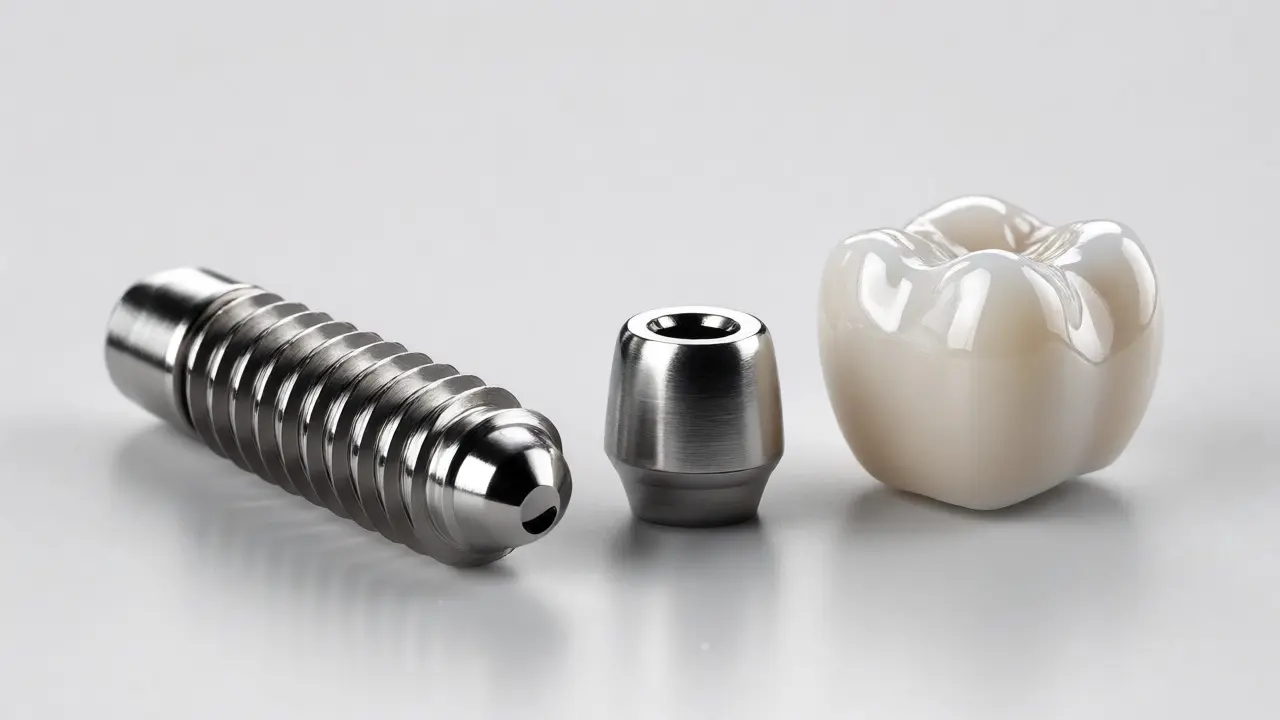 Jak vypadá zubní implantát? Průvodce od šroubu po korunku